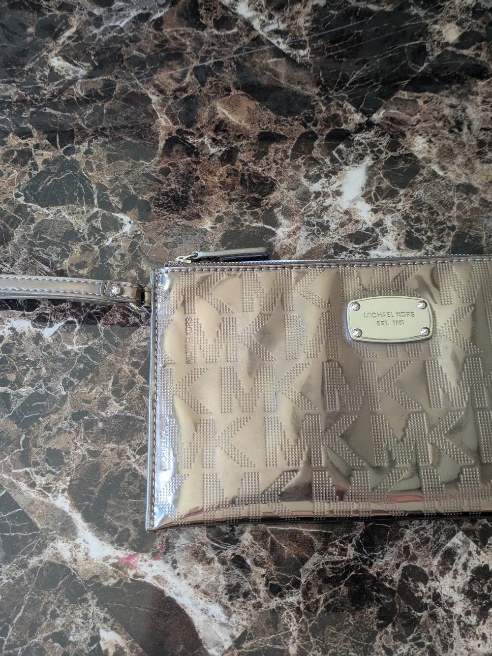 Michael Kors Metallic Gold Wristlet Clutch